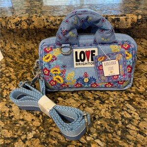 NWT - Brighton Blue Floral Love Crossbody Bag